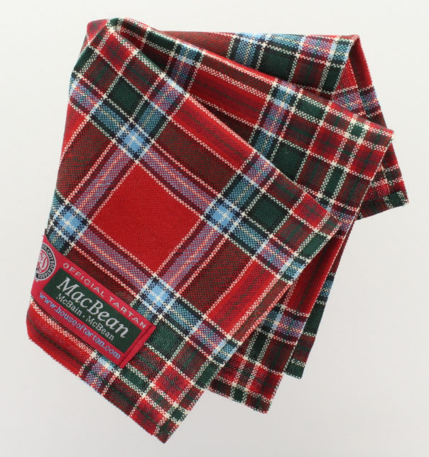 Handkerchief, Pocket Square, Wool, MacBean, McBain Tartan